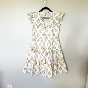 Erica Wilson Nantucket Brianna dress floral tiered knee length xs